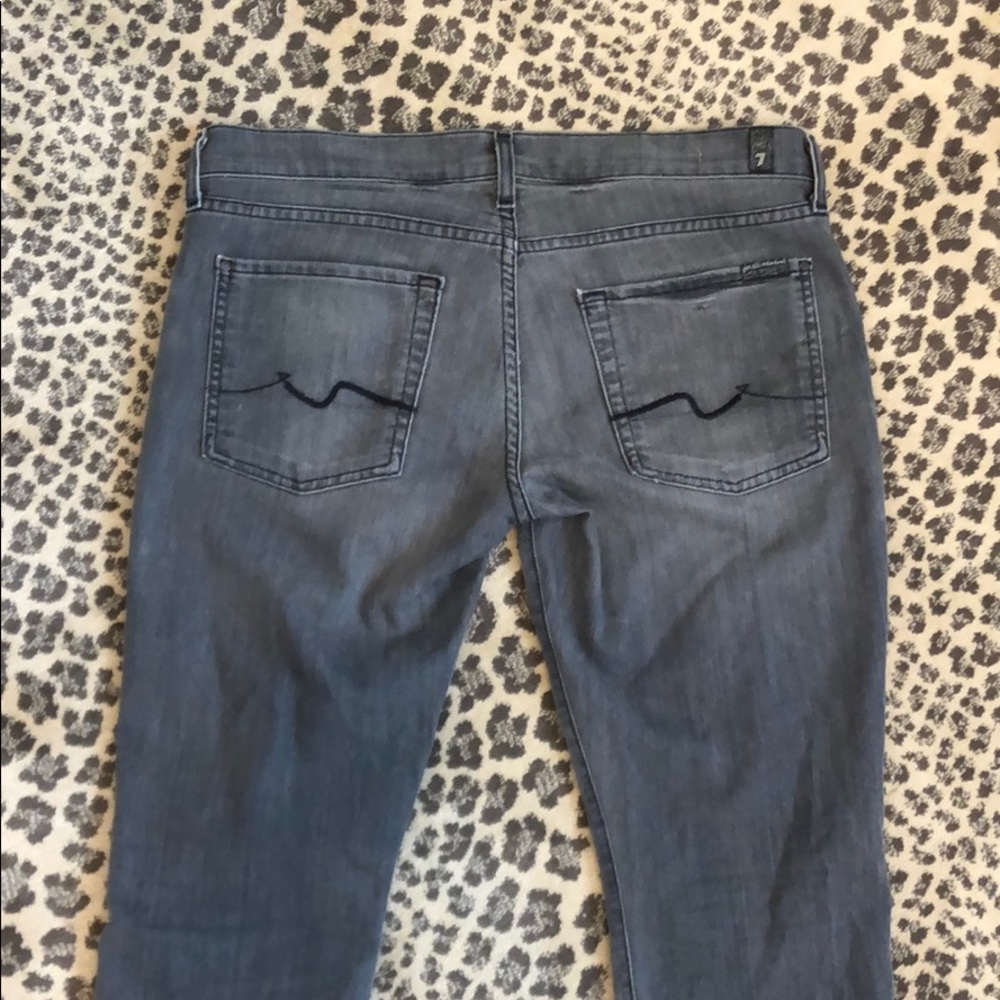 7 for all Mankind Grey Denim Jeans Size 31 - Picture 7 of 9